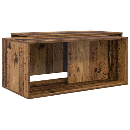 Kaffeetisch Set 2 stk. Altholz 90 x 48 x 40 cm Holzwerkstoff