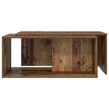 Kaffeetisch Set 2 stk. Altholz 90 x 48 x 40 cm Holzwerkstoff