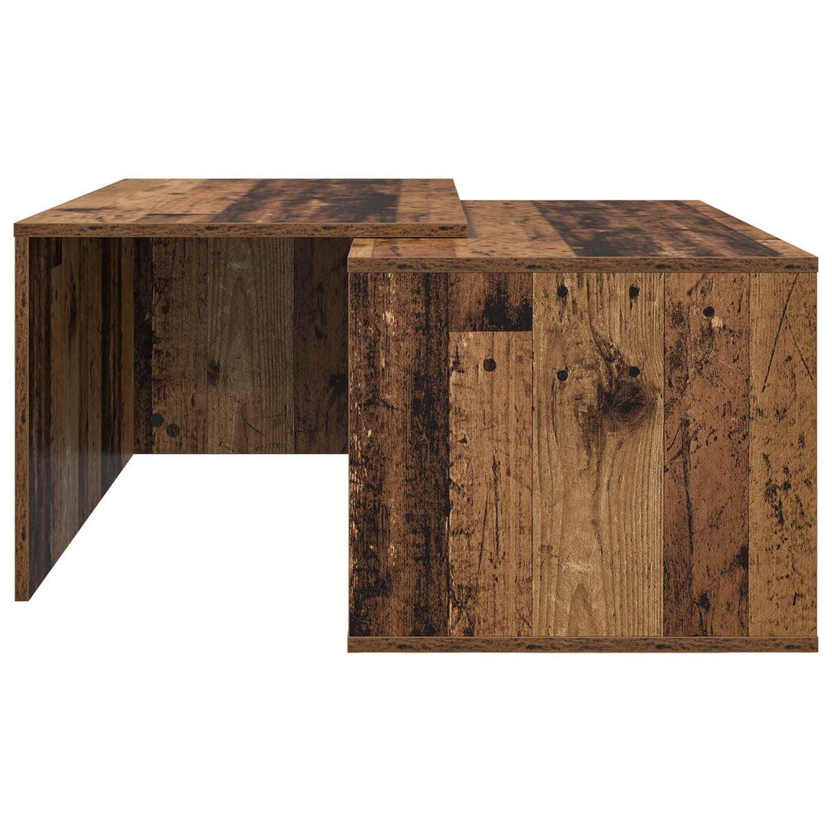 Kaffeetisch Set 2 stk. Altholz 90 x 48 x 40 cm Holzwerkstoff