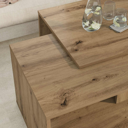 Kaffeetisch Set 2 stk. Artisan-Eiche 90 x 48 x 40 cm