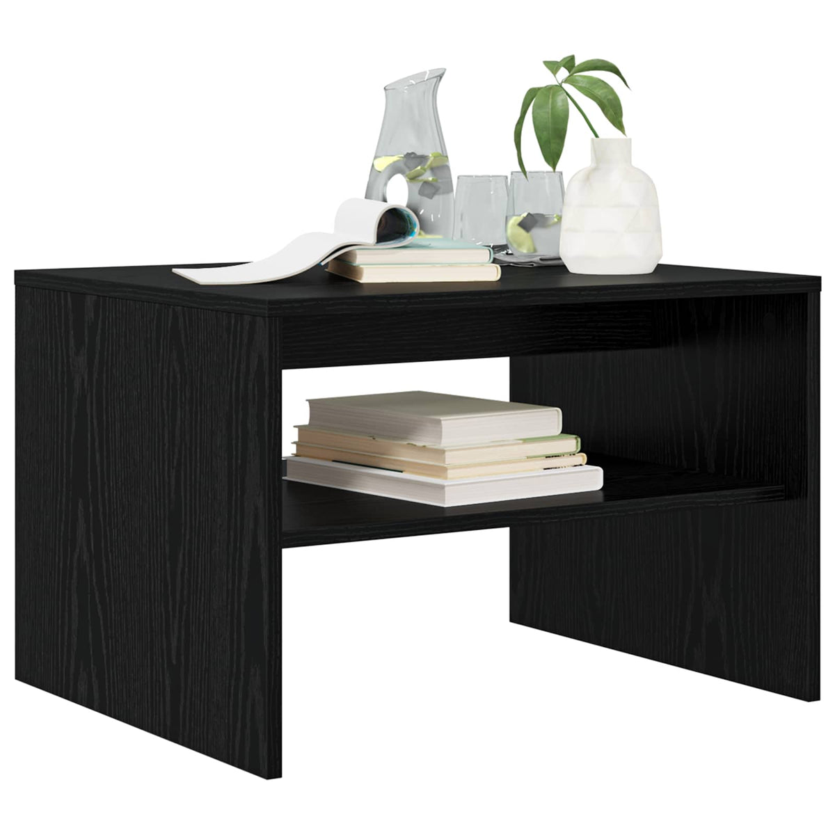 Couchtisch Schwarz Eichen-Optik 60 x 50 x 40 cm Holzwerkstoff