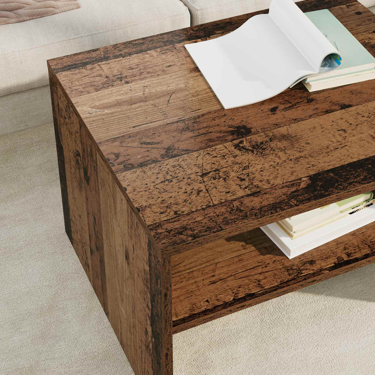 Couchtisch Altholz 60 x 50 x 40 cm Holzwerkstoff