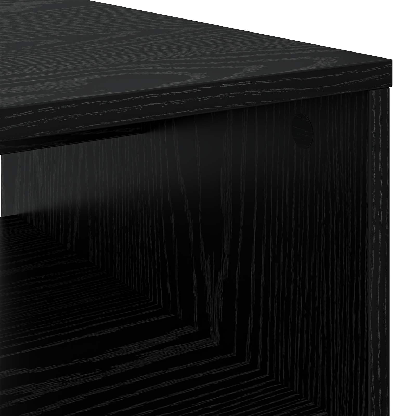 Couchtisch Schwarz Eichen-Optik 80 x 50 x 40 cm Holzwerkstoff