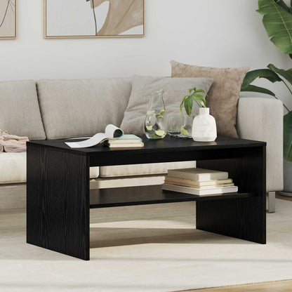 Couchtisch Schwarz Eichen-Optik 80 x 50 x 40 cm Holzwerkstoff