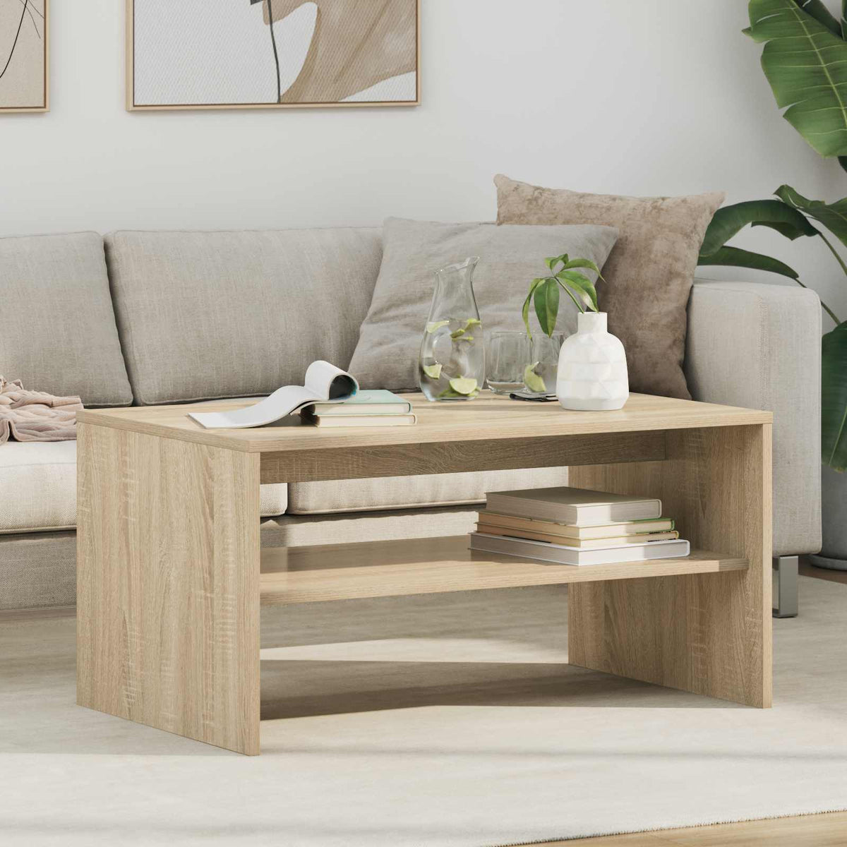 Couchtisch Sonoma-Eiche 80 x 50 x 40 cm Holzwerkstoff