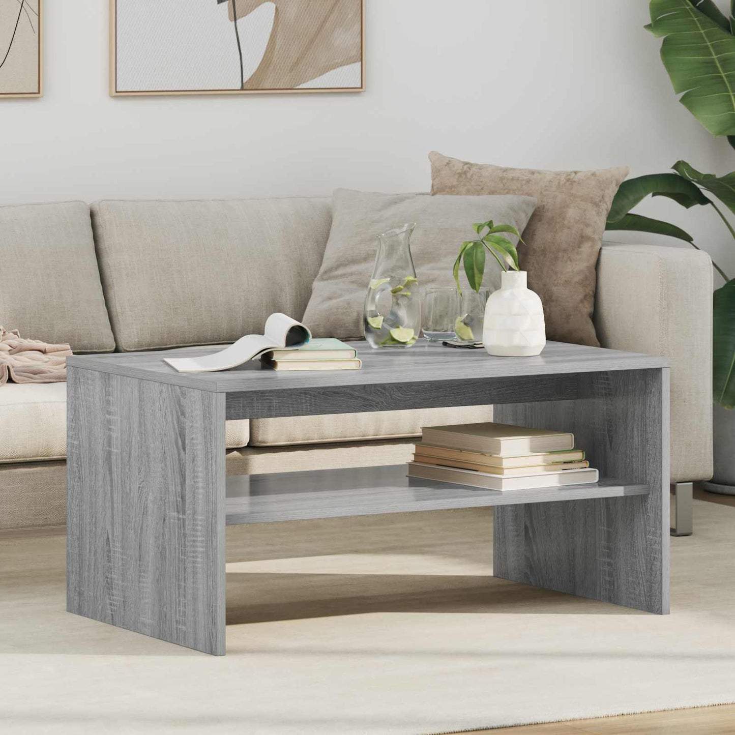 Couchtisch Sonoma-Grau 80 x 50 x 40 cm Holzwerkstoff
