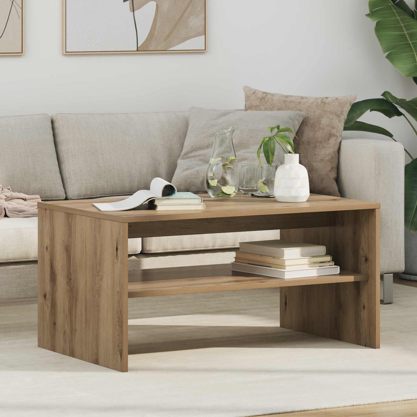 Couchtisch Artisan-Eiche 80 x 50 x 40 cm Holzwerkstoff