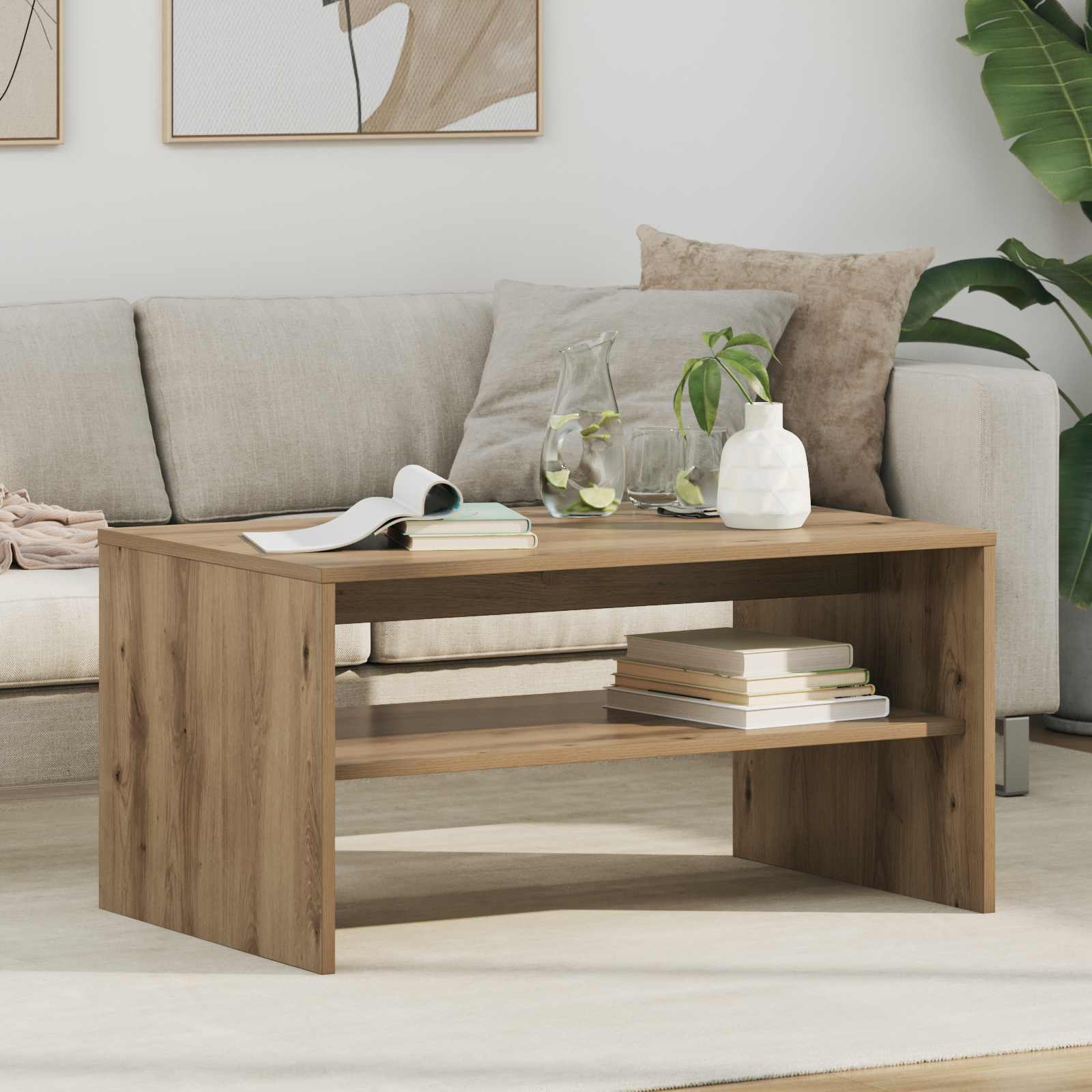 Couchtisch Artisan-Eiche 80 x 50 x 40 cm Holzwerkstoff