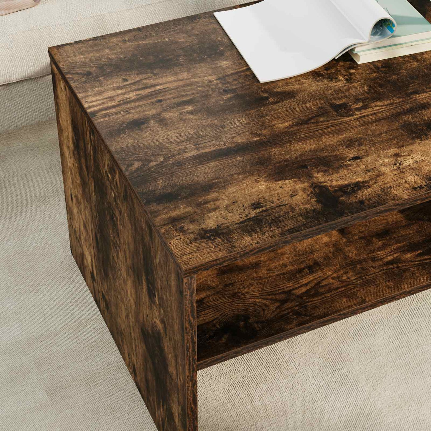 Couchtisch Räuchereiche 100 x 50 x 40 cm Holzwerkstoff