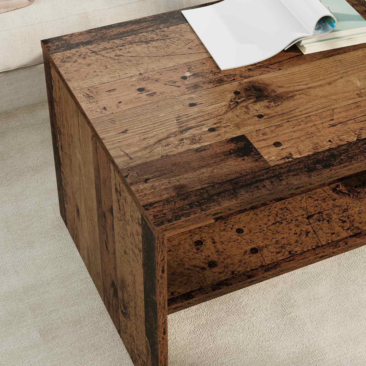 Couchtisch Altholz 100 x 50 x 40 cm Holzwerkstoff