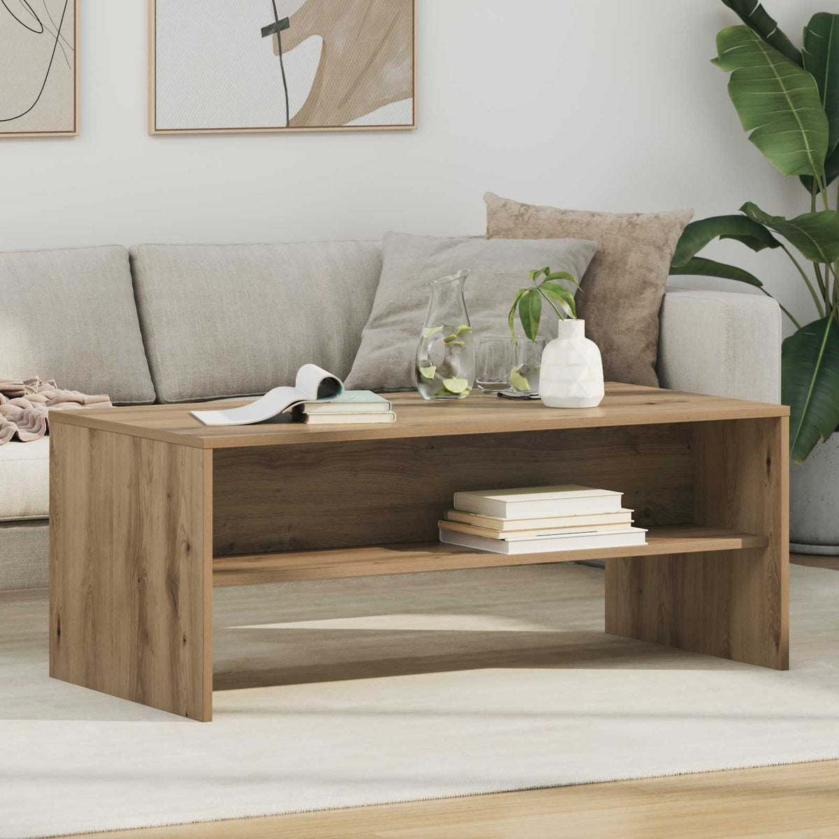 Couchtisch Artisan-Eiche 100 x 50 x 40 cm Holzwerkstoff