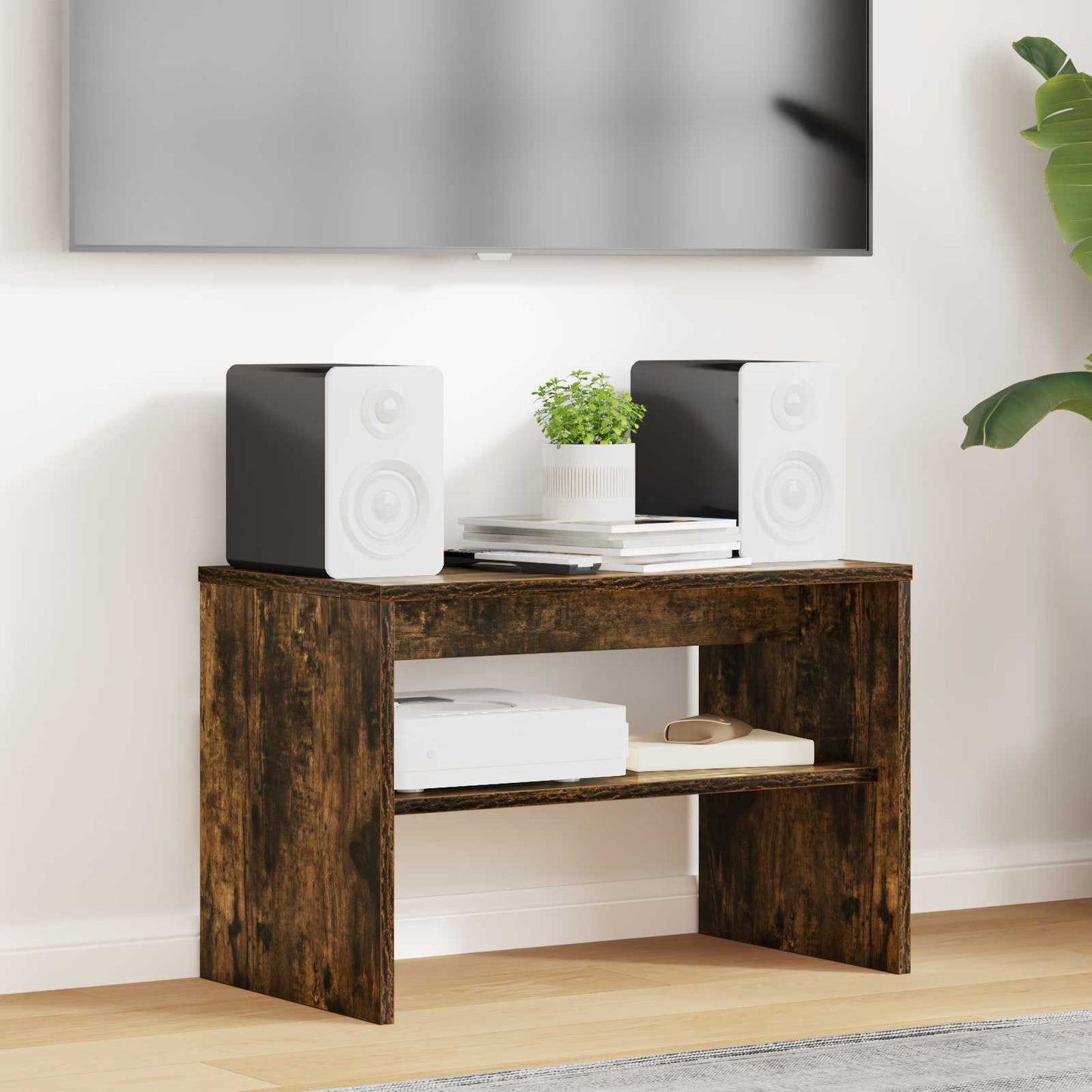 TV-Schränk 60 x 35 x 40 cm Geräucherte Eiche Holzwerkstoff