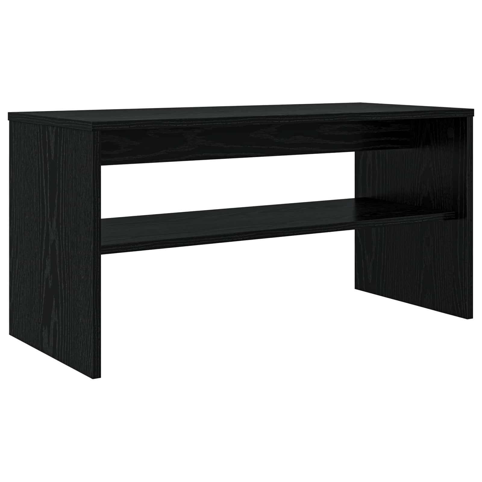 TV-Schränk 80 x 35 x 40 cm Schwarz Eichen-Optik Holzwerkstoff