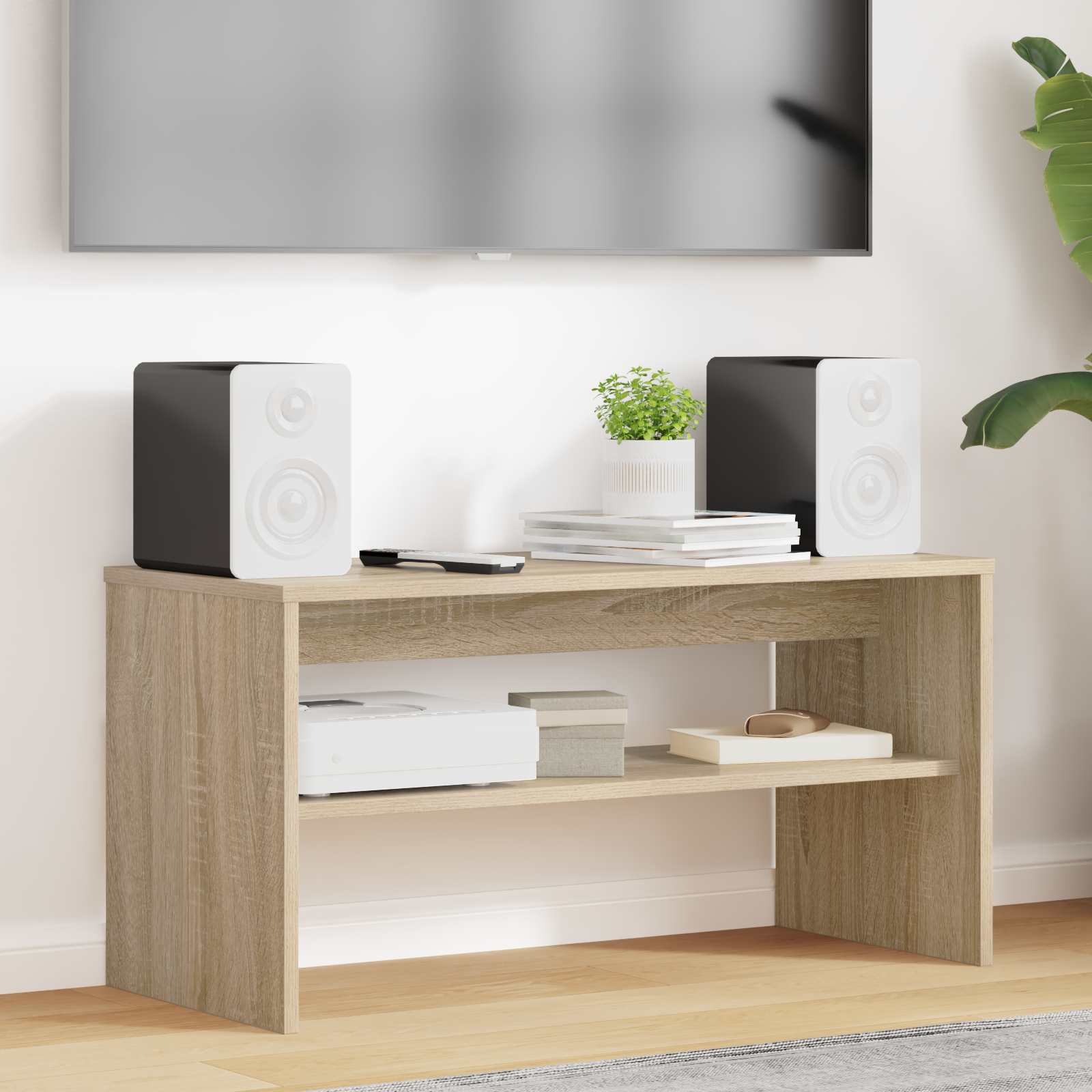 TV-Schränk 80 x 35 x 40 cm Sonoma-Eiche Holzwerkstoff