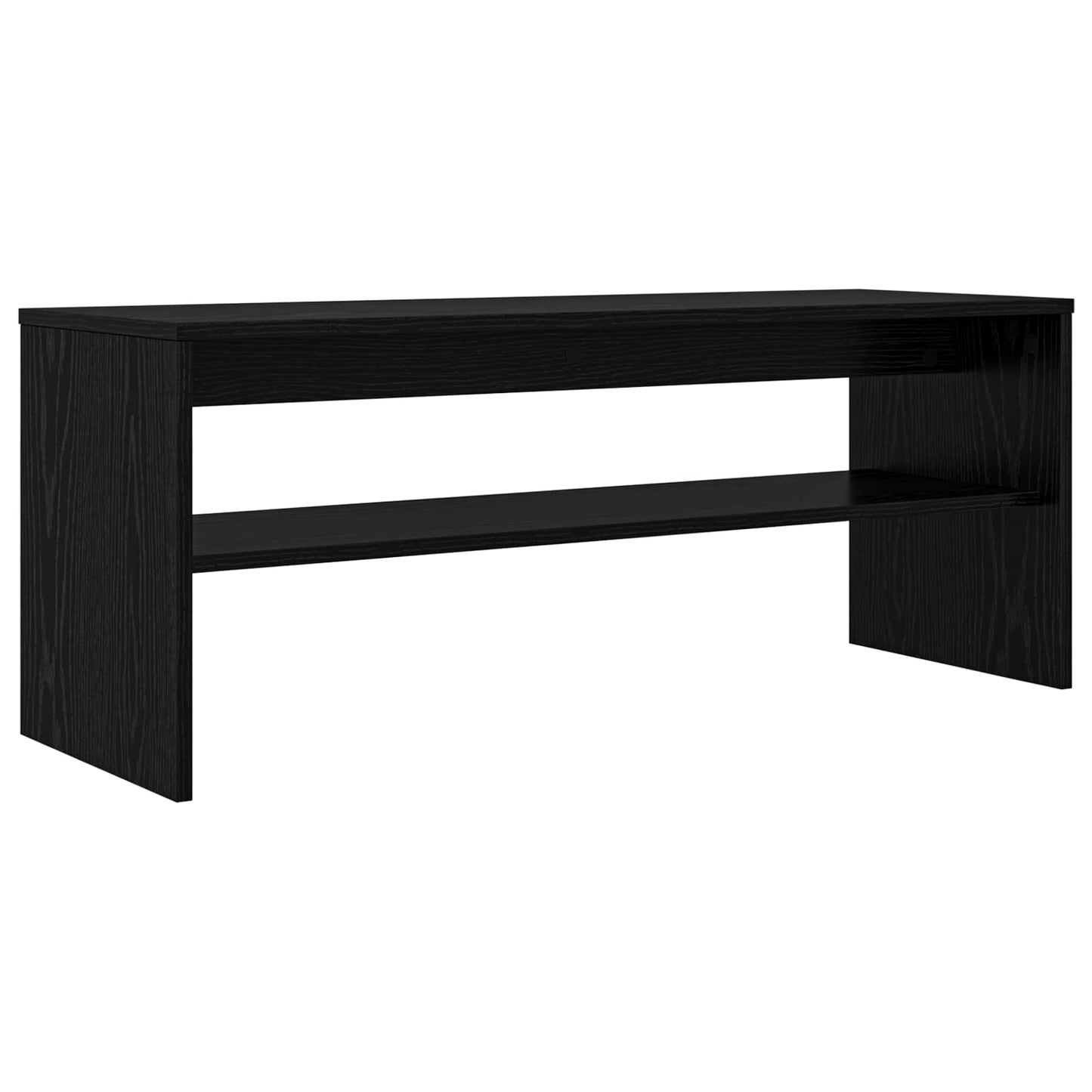 TV-Schränk 100 x 35 x 40 cm Schwarz Eichen-Optik Holzwerkstoff