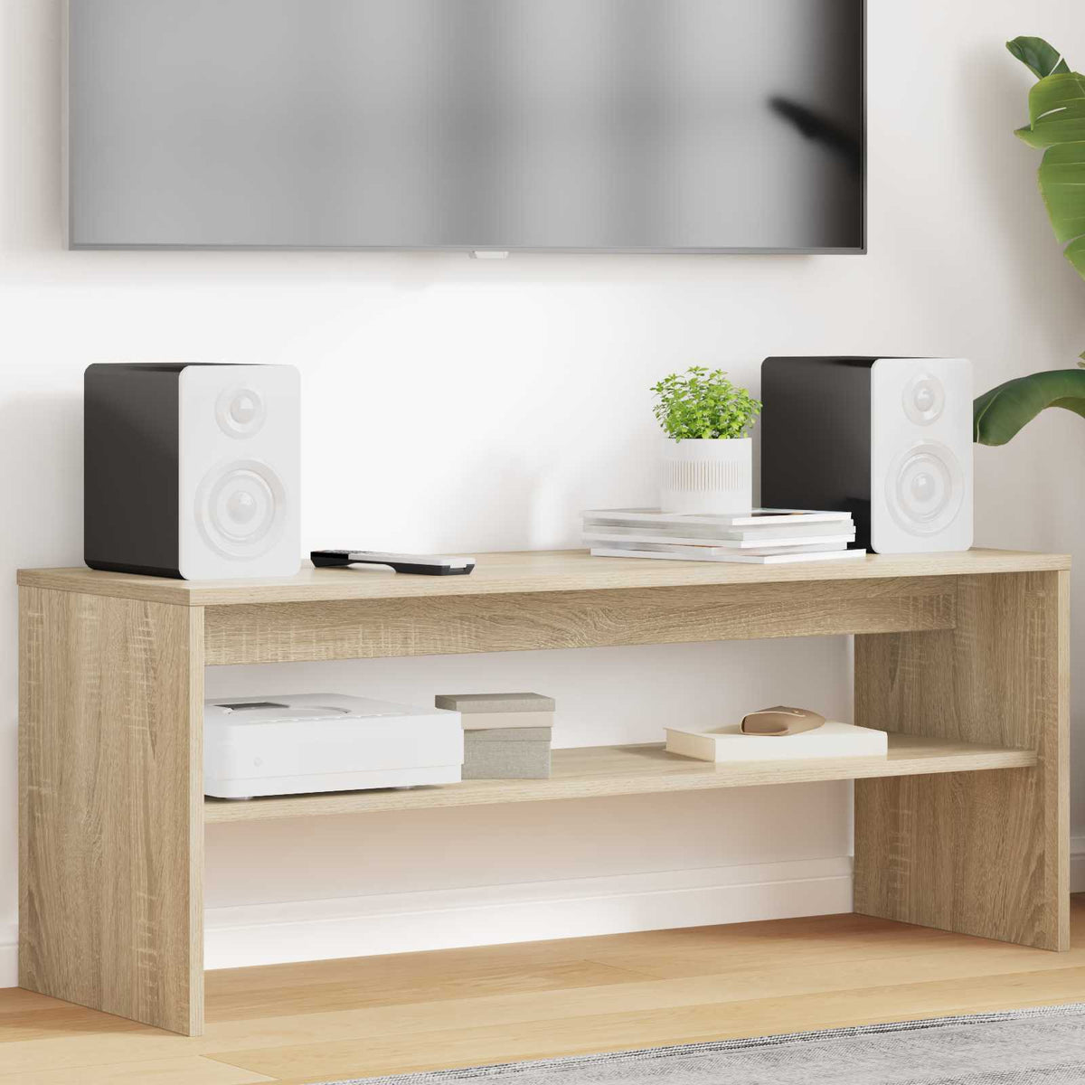 TV-Schränk 100 x 35 x 40 cm Sonoma-Eiche Holzwerkstoff