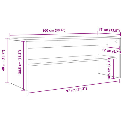 TV-Schränk 100 x 35 x 40 cm Sonoma-Eiche Holzwerkstoff