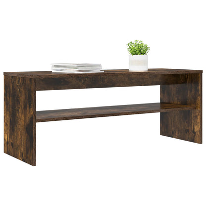 TV-Schränk 100 x 35 x 40 cm Räuchereiche Holzwerkstoff