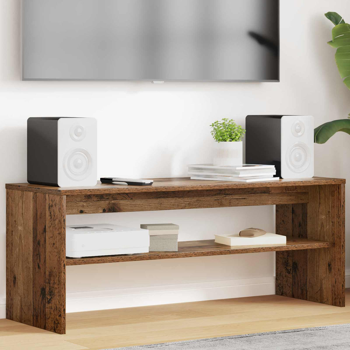 TV-Schränk 100 x 35 x 40 cm Altholz Holzwerkstoff