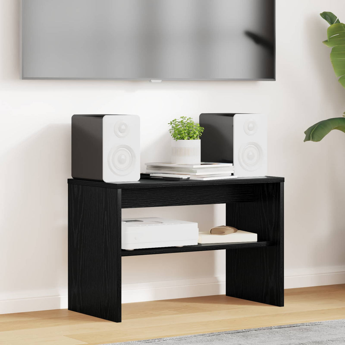 TV-Schränk 60 x 30 x 40 cm Schwarz Eichen-Optik Holzwerkstoff