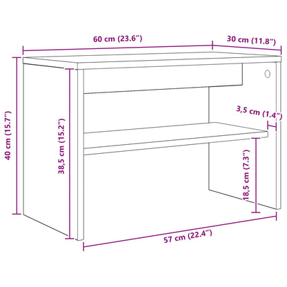 TV-Schränk 60 x 30 x 40 cm Sonoma-Eiche Holzwerkstoff
