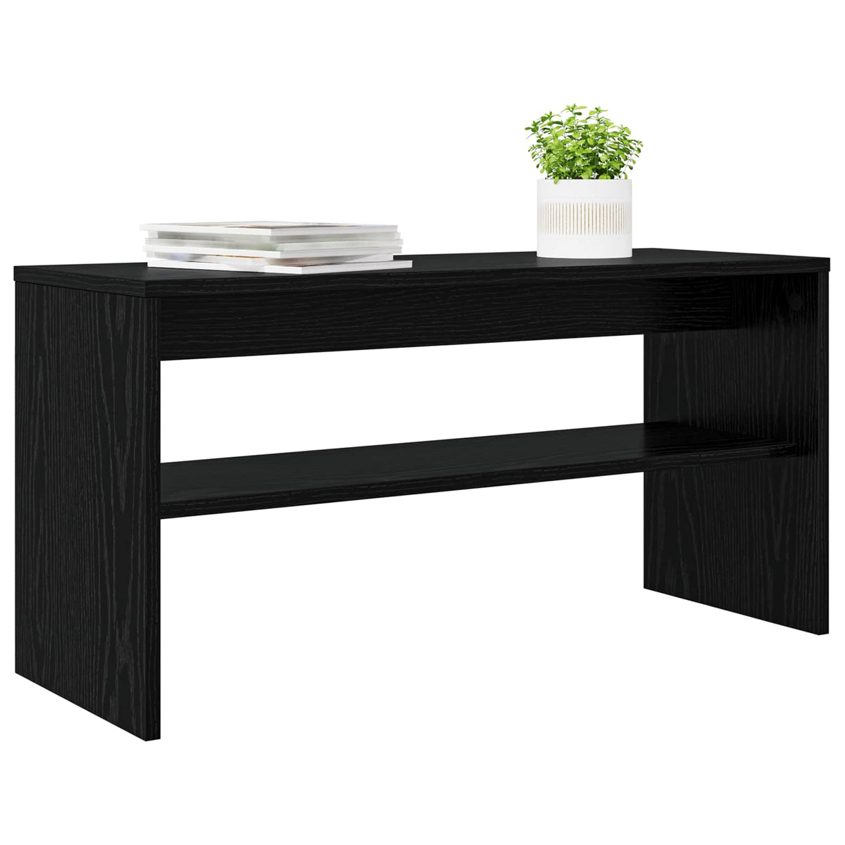 TV-Schränk 80 x 30 x 40 cm Schwarz Eichen-Optik Holzwerkstoff