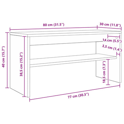 TV-Schränk 80 x 30 x 40 cm Altholz Holzwerkstoff
