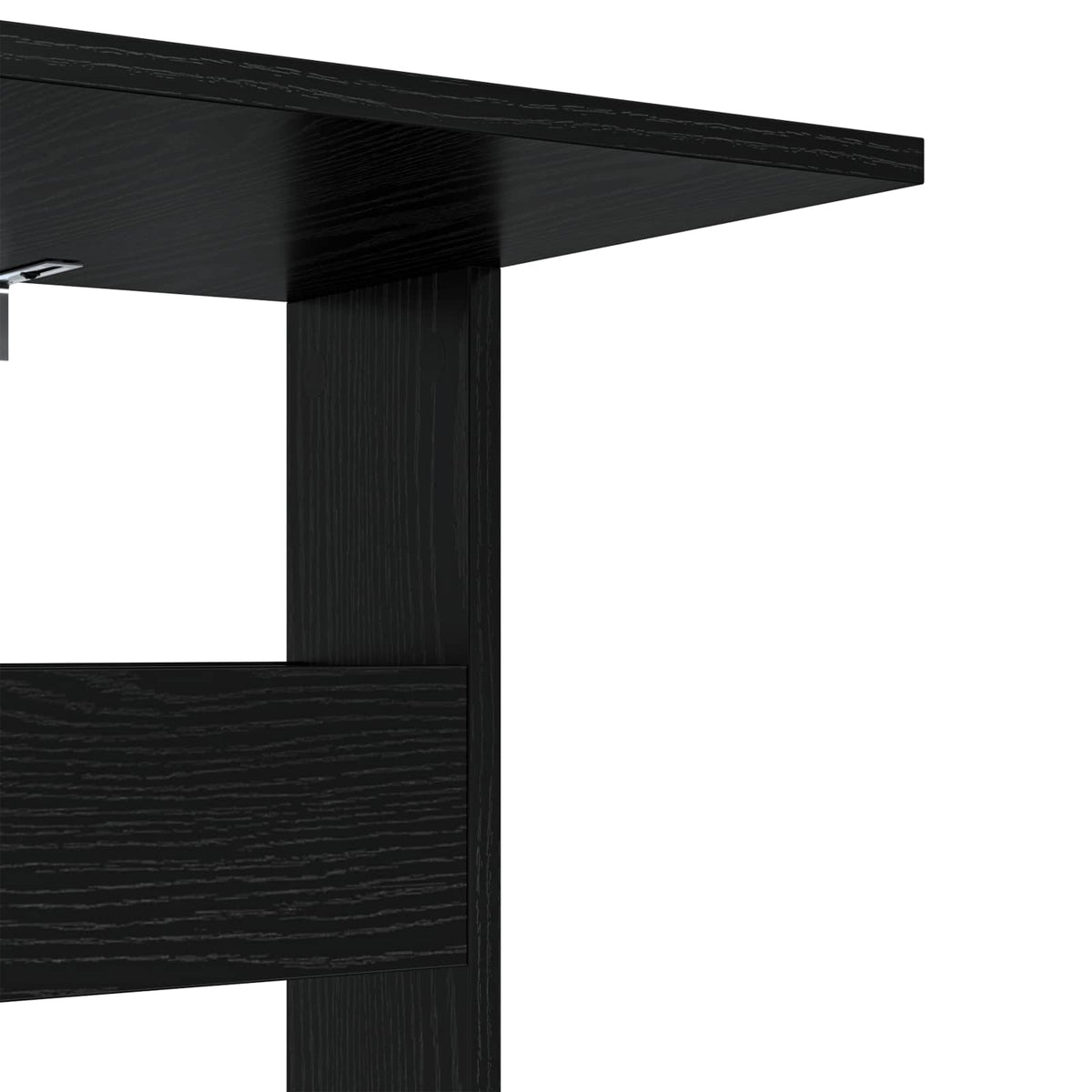 Beistelltisch Schwarz Eichen-Optik 40 x 35 x 60,5 cm