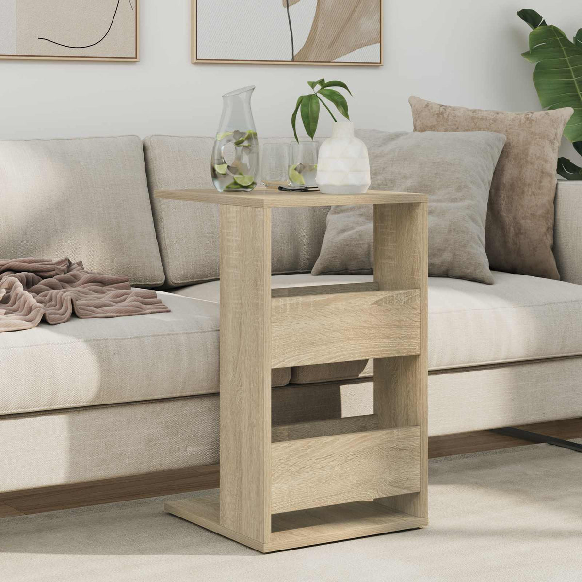 Beistelltisch Sonoma-Eiche 40 x 35 x 60,5 cm Holzwerkstoff