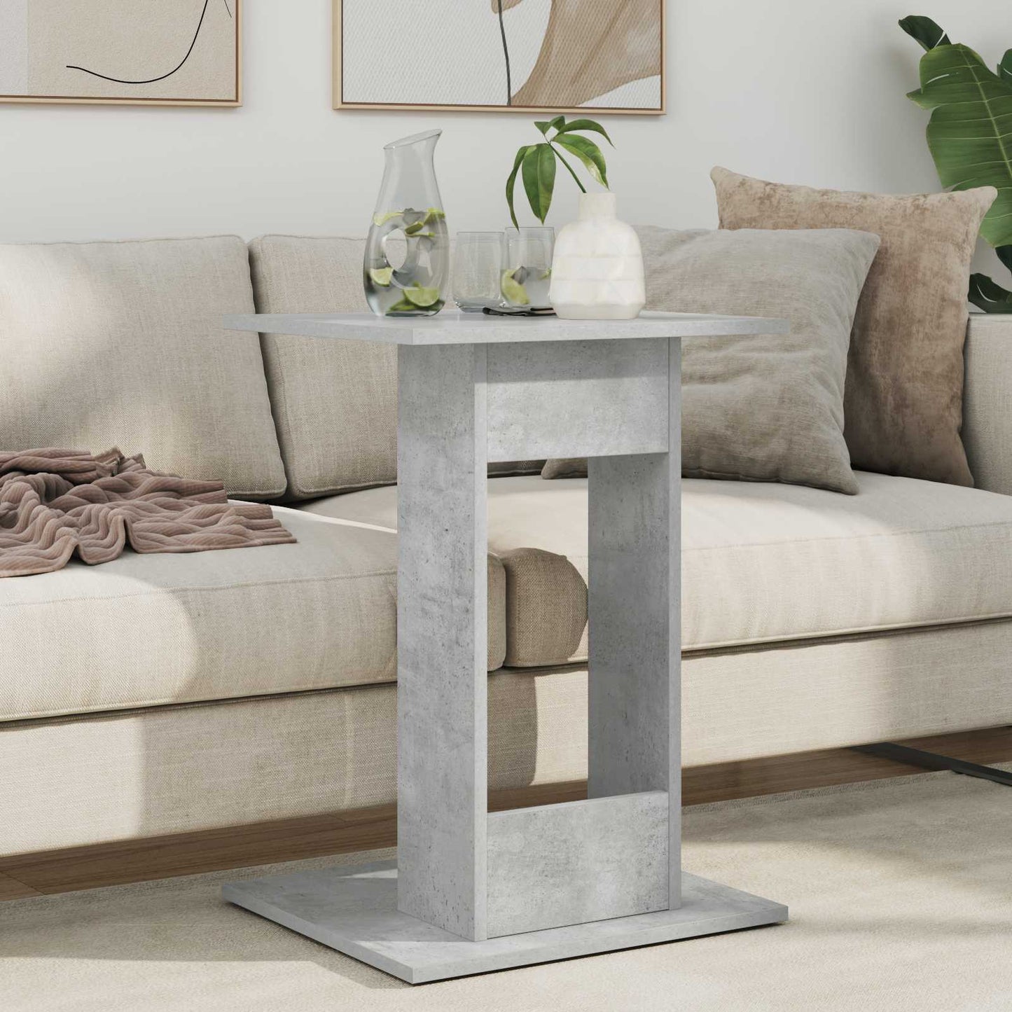 Beistelltisch Betongrau 45 x 40 x 62,5 cm Holzwerkstoff