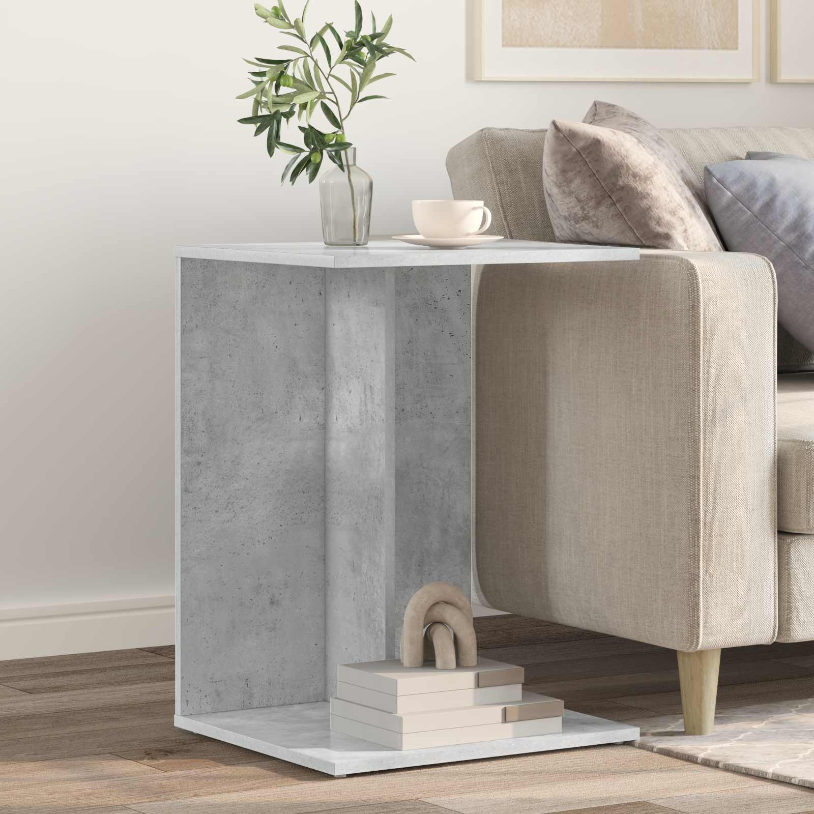 Beistelltisch Betongrau 45 x 40 x 62,5 cm Holzwerkstoff