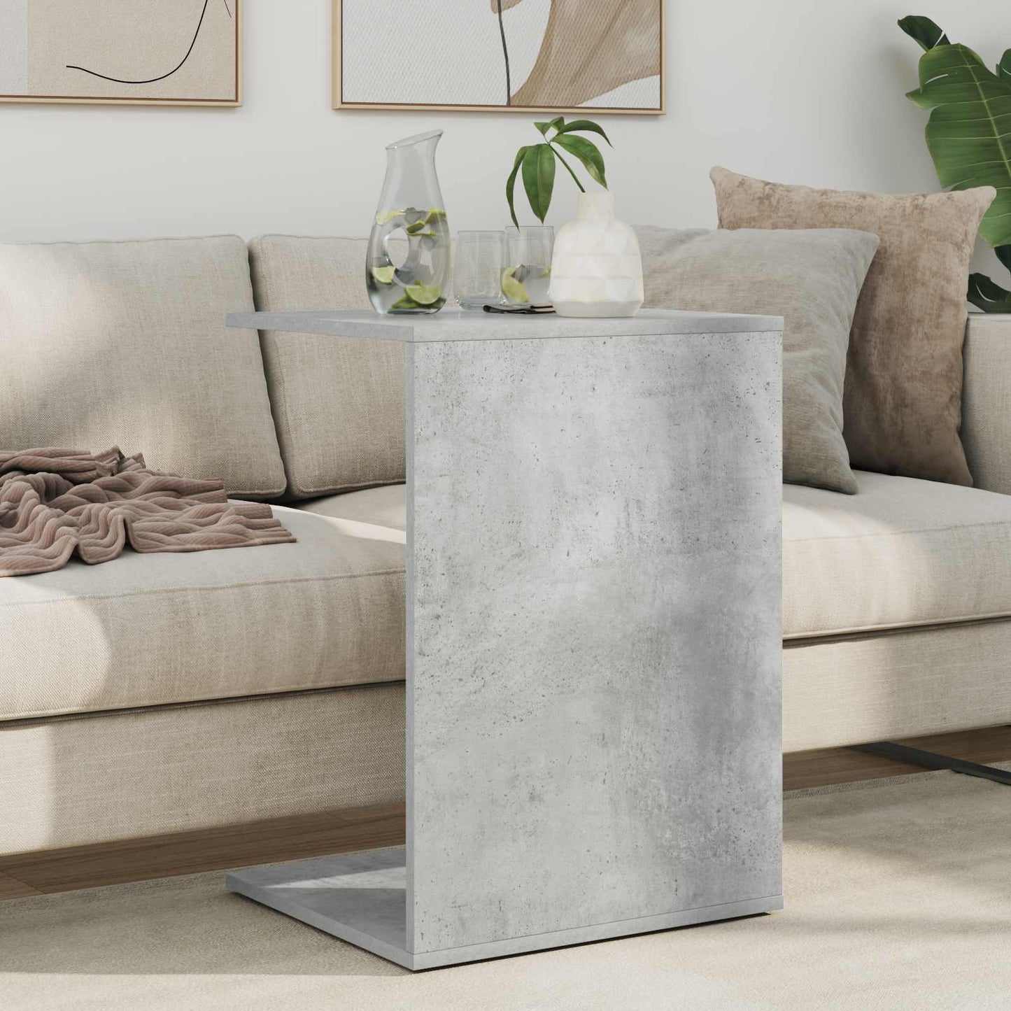 Beistelltisch Betongrau 45 x 40 x 62,5 cm Holzwerkstoff