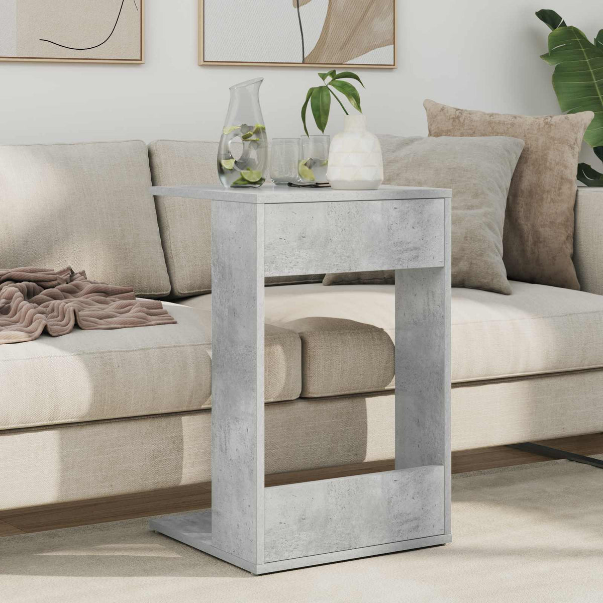 Beistelltisch Betongrau 40 x 38 x 62,5 cm Holzwerkstoff