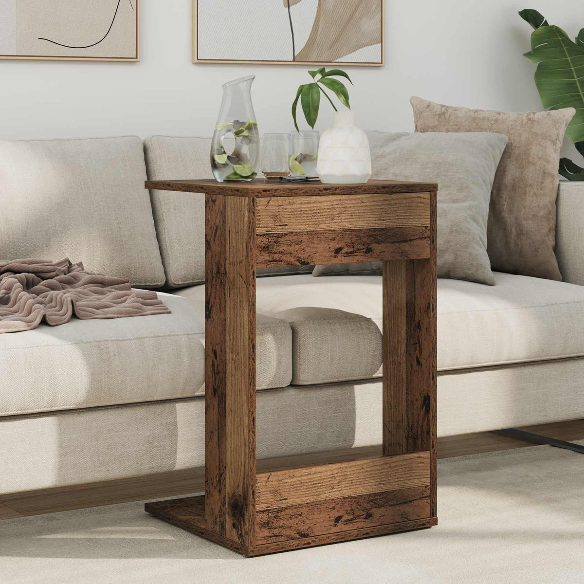 Beistelltisch Altholz 40 x 38 x 62,5 cm Holzwerkstoff