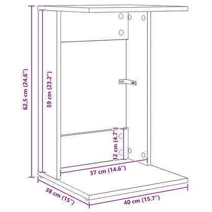 Beistelltisch Altholz 40 x 38 x 62,5 cm Holzwerkstoff