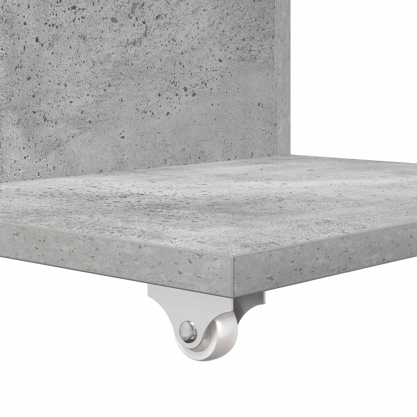 Beistelltisch Mit Rad Betongrau 40 x 35 x 60 cm Holzwerkstoff