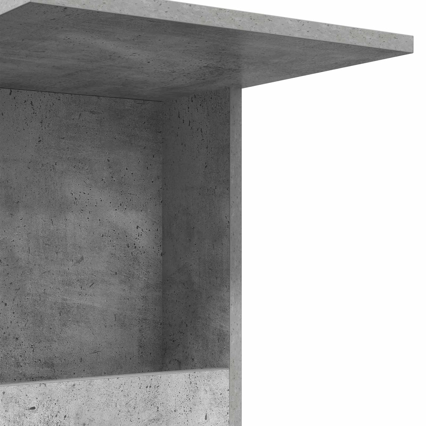 Beistelltisch Mit Rad Betongrau 40 x 35 x 60 cm Holzwerkstoff