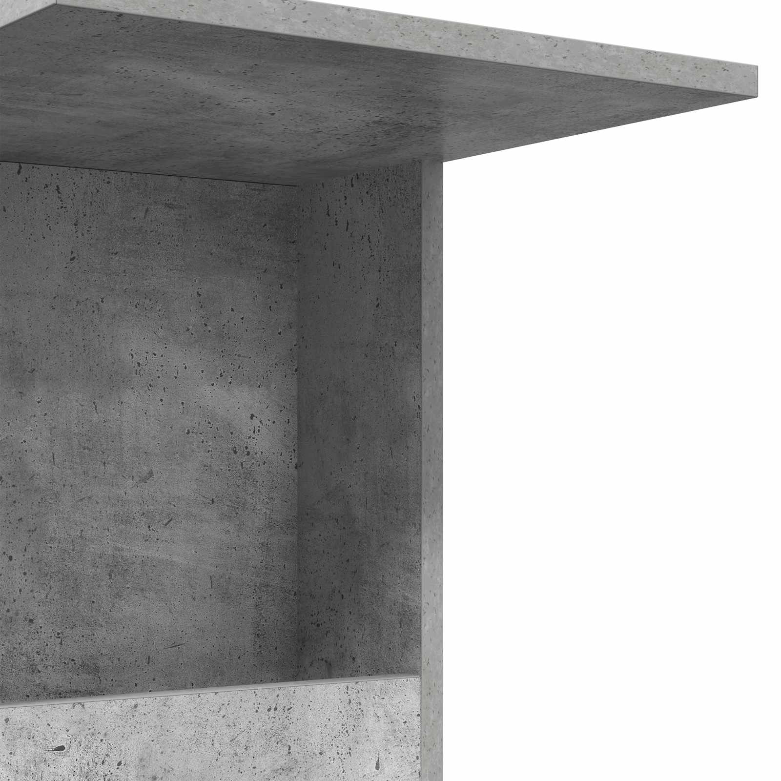 Beistelltisch Mit Rad Betongrau 40 x 35 x 60 cm Holzwerkstoff