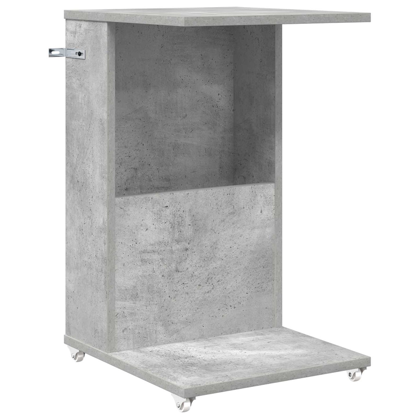 Beistelltisch Mit Rad Betongrau 40 x 35 x 60 cm Holzwerkstoff