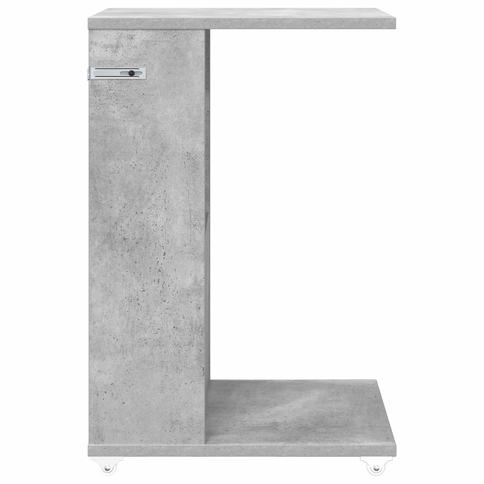 Beistelltisch Mit Rad Betongrau 40 x 35 x 60 cm Holzwerkstoff