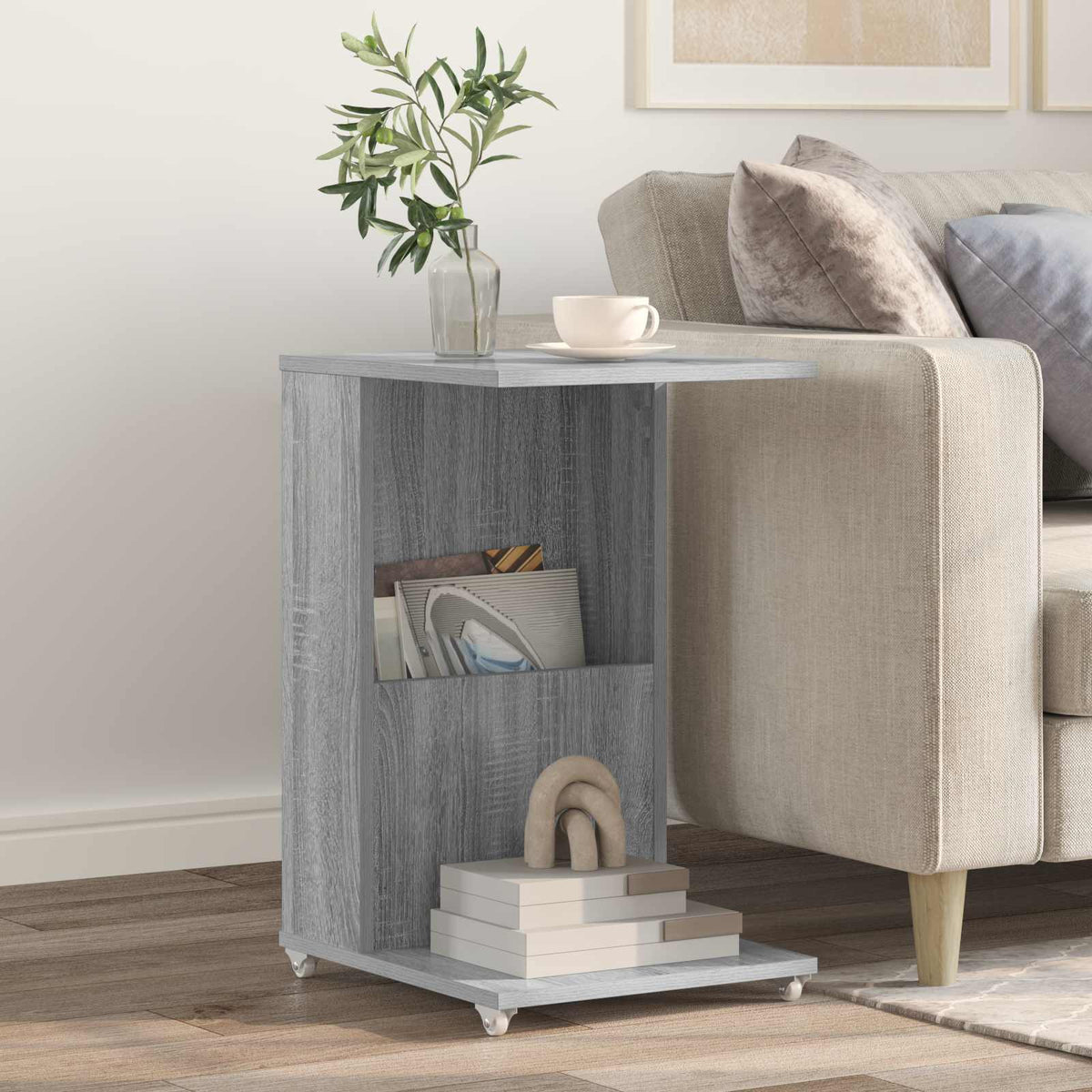 Beistelltisch 40 x 35 x 60 cm Holzwerkstoff Sonoma-Grau