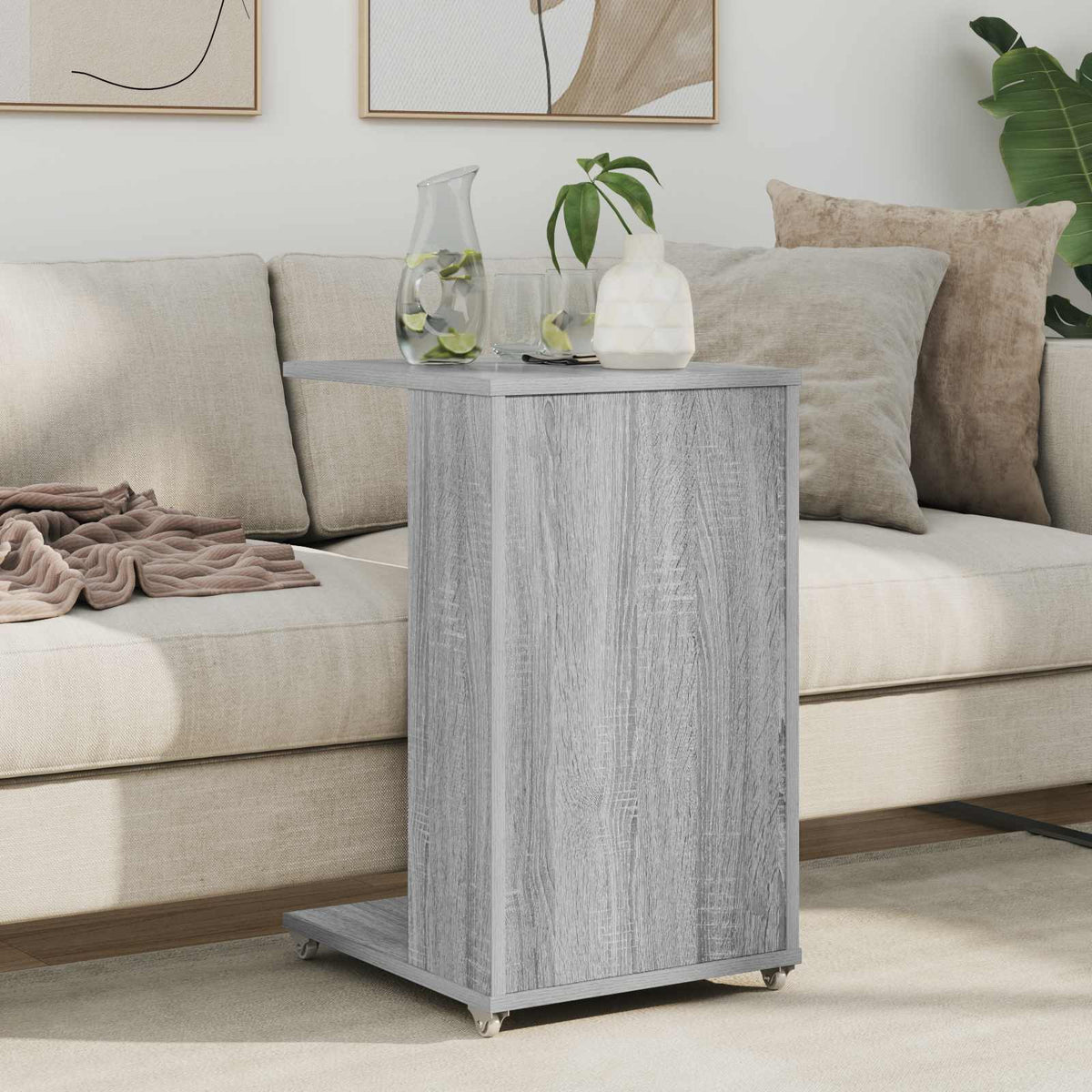 Beistelltisch 40 x 35 x 60 cm Holzwerkstoff Sonoma-Grau
