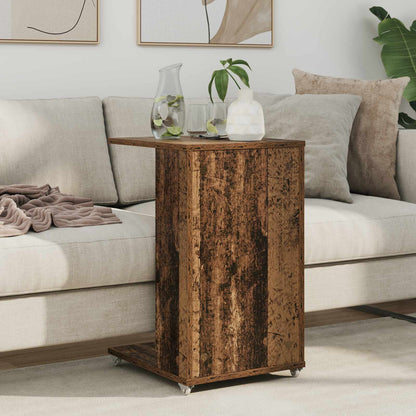 Beistelltisch Mit Rad Altholz 40 x 35 x 60 cm Holzwerkstoff