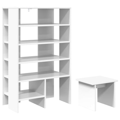 Schuhschrank 2 stk. 62 x 35 x 100 cm Holzwerkstoff Weiß