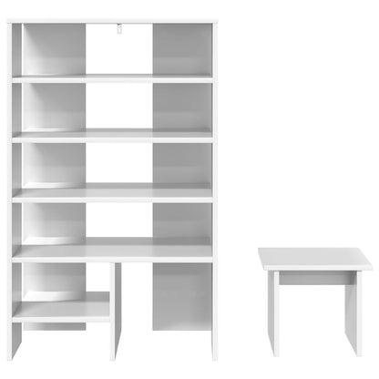 Schuhschrank 2 stk. 62 x 35 x 100 cm Holzwerkstoff Weiß
