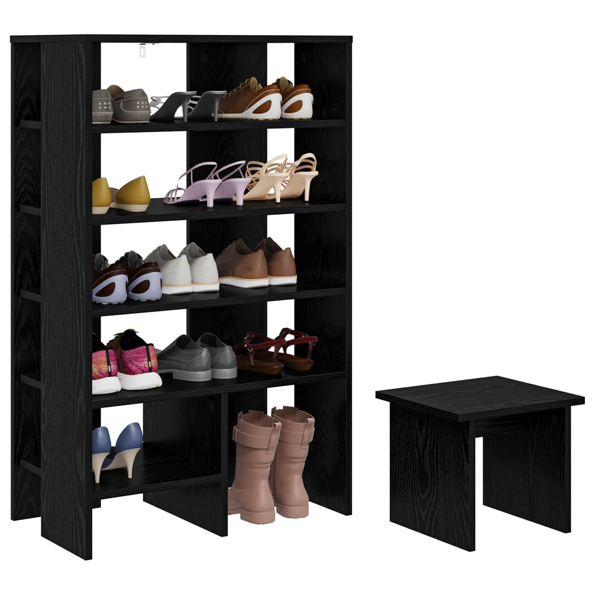 Schuhschrank 2 stk. 62 x 35 x 100 cm Holzwerkstoff