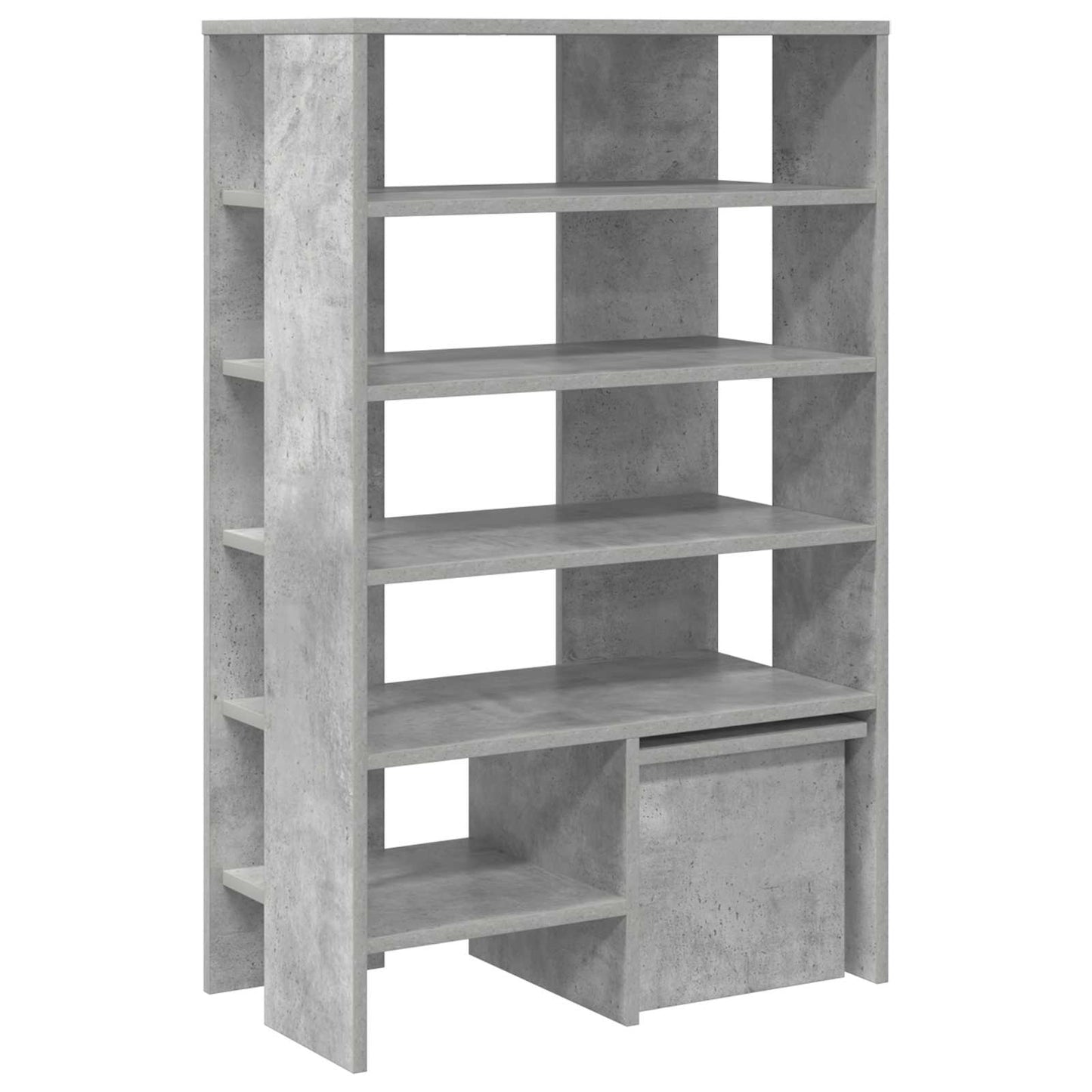 Schuhschrank 2 stk. 62 x 35 x 100 cm Holzwerkstoff Betongrau