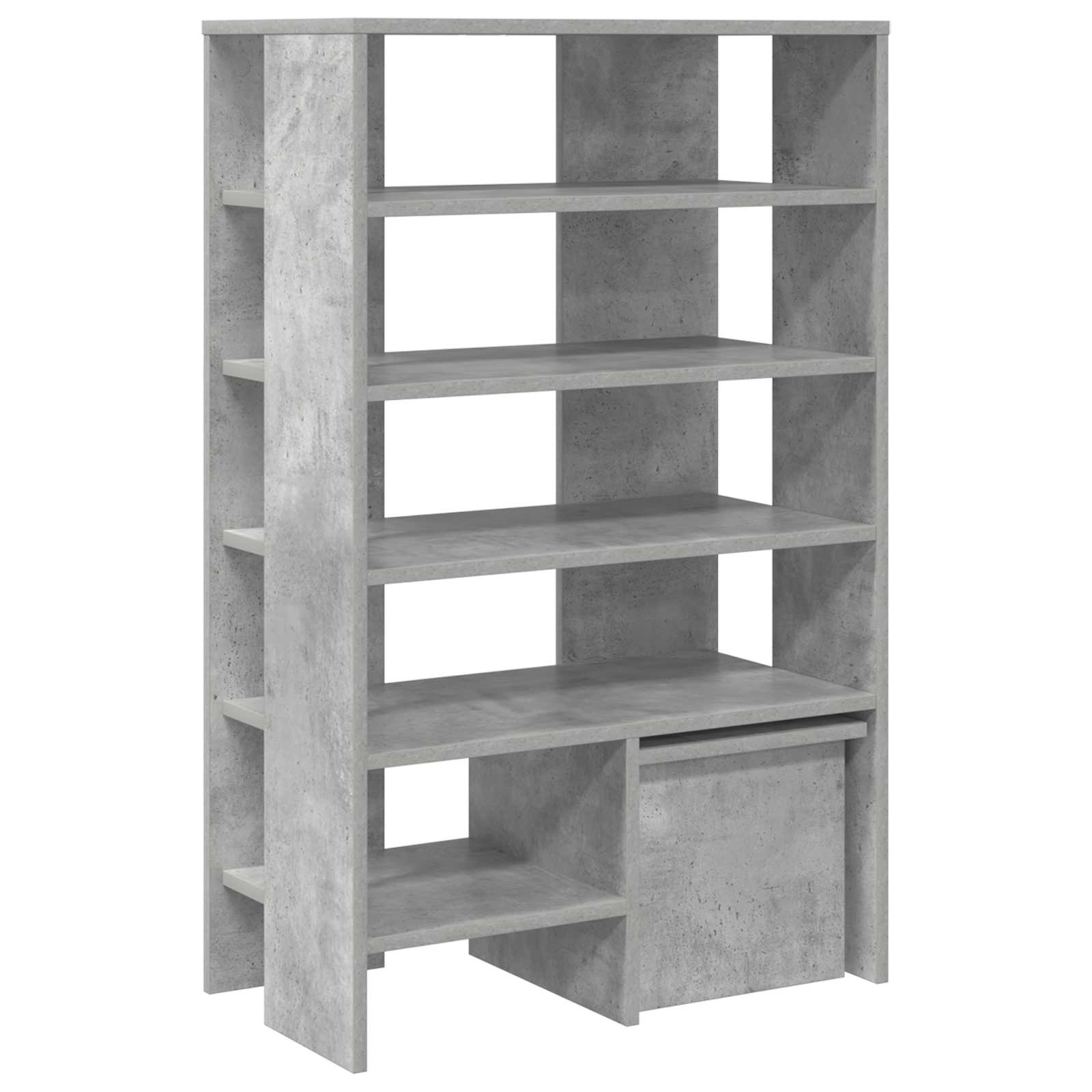 Schuhschrank 2 stk. 62 x 35 x 100 cm Holzwerkstoff Betongrau