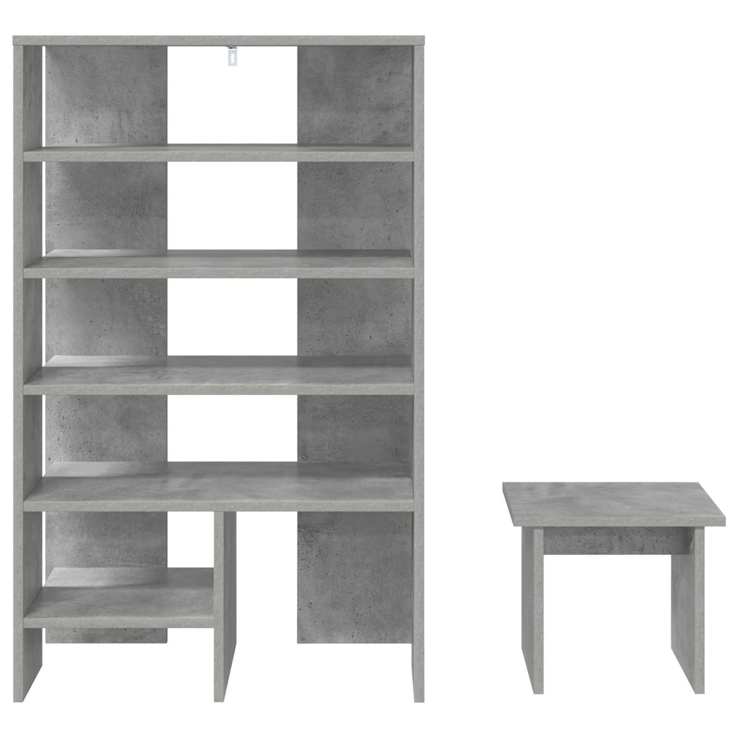 Schuhschrank 2 stk. 62 x 35 x 100 cm Holzwerkstoff Betongrau