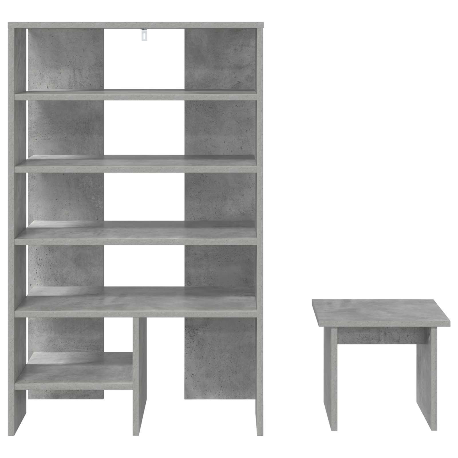 Schuhschrank 2 stk. 62 x 35 x 100 cm Holzwerkstoff Betongrau
